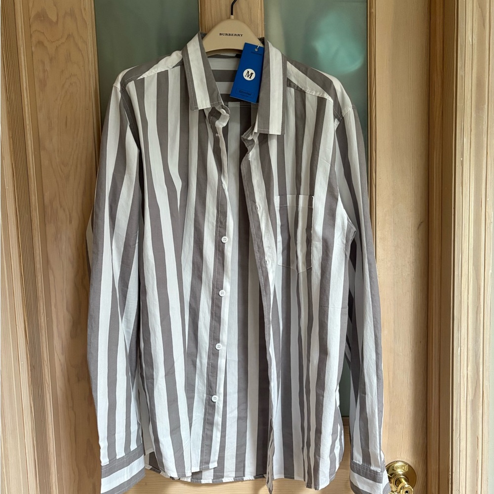 Gray Striped Men's Shirt